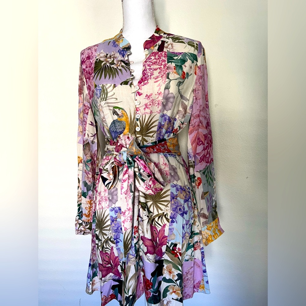 Floral Multicolor Women's Dress